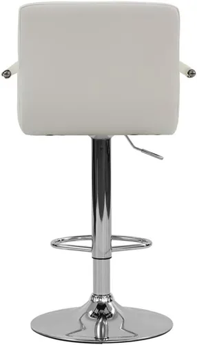 Miniatura 6 de Poundex Juego de taburetes de bar en forma de L, 2 piezas, color blanco