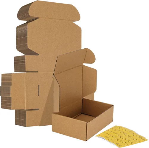 Miniatura 9 de HORLIMER - Cajas de envío pequeñas de 7x5x2, conjunto de 50, caja de cartón corrugado blanca para envío de correspondencia