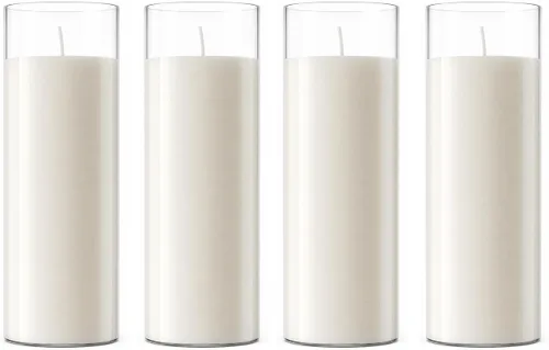 Miniatura 10 de 1 Piece Unscented 7 Color Glass Prayer Devotional Candle, Hand Poured Wax Candles - 2.24 Inch x 7 Inch, Great for Sanctuary, Vigils, Casting Chimes