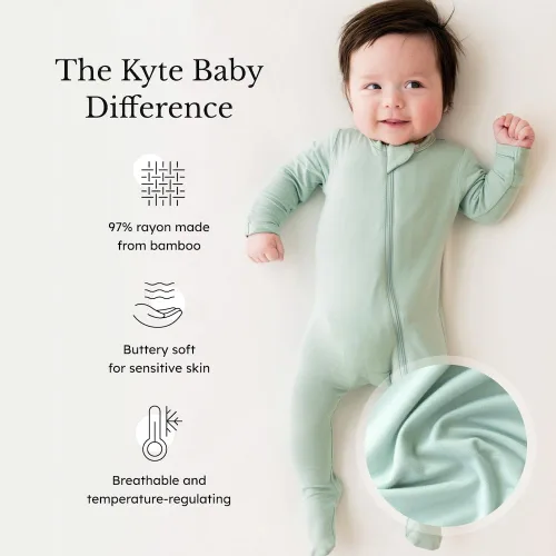 Miniatura 109 de KYTE BABY Pies unisex con cierre de cremallera, rayón hecho de bambú, 0-24 meses