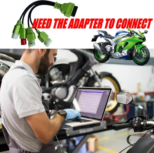 Miniatura 2 de Cable adaptador de diagnóstico OBD para motocicletas, 4 pines + 6 pines macho a OBD2 16 pines hembra 4 en 1 EURO5 conector OBDII para motocicleta