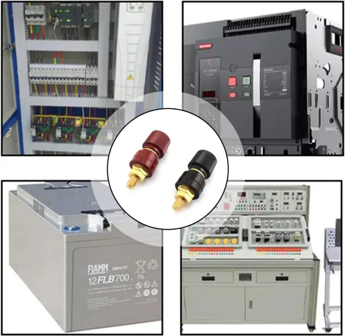 Miniatura 5 de SDTC Tech Paquete de 2 pernos de terminal de batería de cobre de 1/4 de pulgada M6 Kit de conectores de poste de conexión de energía para batería