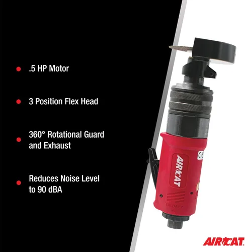 Miniatura 5 de AIRCAT Herramientas neumáticas 6530: Herramienta de corte de cabezal flexible de 3 pulgadas de 0.5 HP Velocidad libre de 18,000 RPM