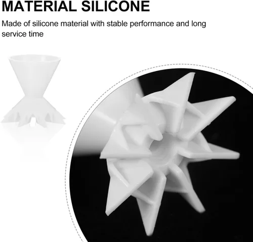 Miniatura 4 de COHEALI 3 vasos divididos de silicona blanca para pintura acrílica, diseño ergonómico para un fácil agarre, perfecto para proyectos de arte