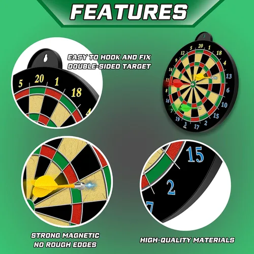 Miniatura 2 de Tablero magnético de dardos – 12 dardos magnéticos – Excelente juego de interior y juegos de fiesta – Regalos para niños de 5, 6, 7, 8, 9, 10, 11