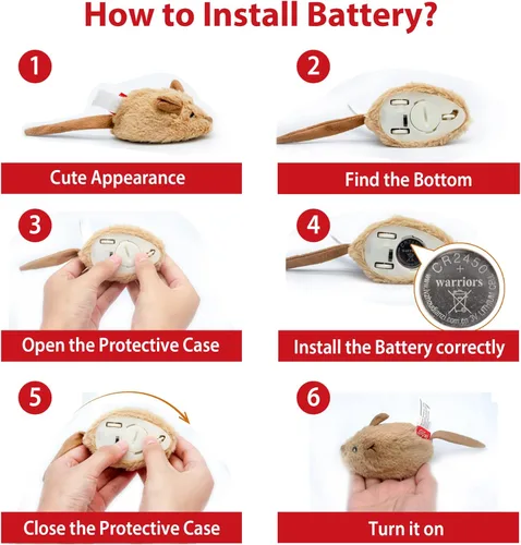 Miniatura 5 de Gigwi Paquete de juguetes interactivos para gatos, mouse móvil automático, juguetes electrónicos para gatos de interior, juguete de caza de ratones