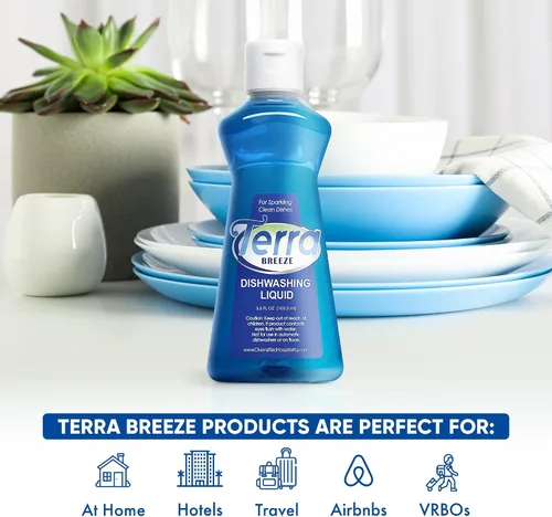 Miniatura 2 de 1-Shoppe All-in-Kit Terra Breeze Hotel - Jabón líquido para platos, 3.5 onzas (caja de 36)