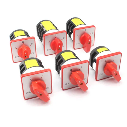 Miniatura 5 de Interruptor selector de cambio universal, interruptor de transferencia de potencia, 3 posiciones 12 terminales, HZ5D-20/4 M06 380V 20A Motor