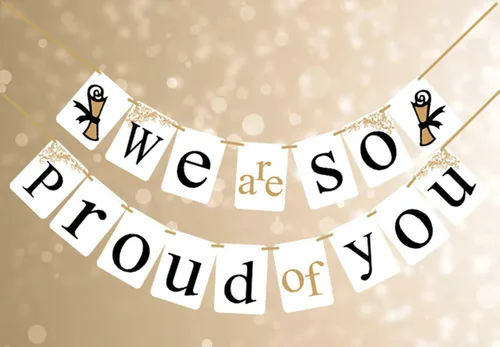Miniatura 2 de [USA-SALES] pancarta de graduación "We are so Proud of You", decoración para fiestas de graduación, por USA-SALES