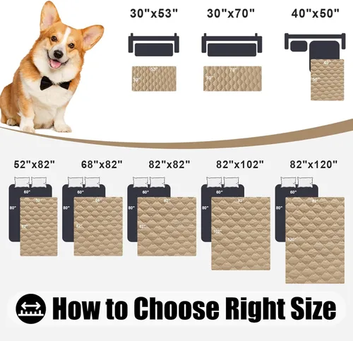 Miniatura 6 de Smiry Funda Manta Impermeable para Cama de Perro, Manta Suave Reversible para Mascotas, Lavable a Prueba de Fugas, Funda para Gatos y Perros