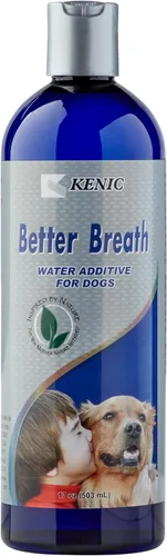 Kenic Better Breath - Aditivo diario de agua para perros que refresca el aliento ayuda a reducir la placa y la fórmula de menta sarro fabricada en