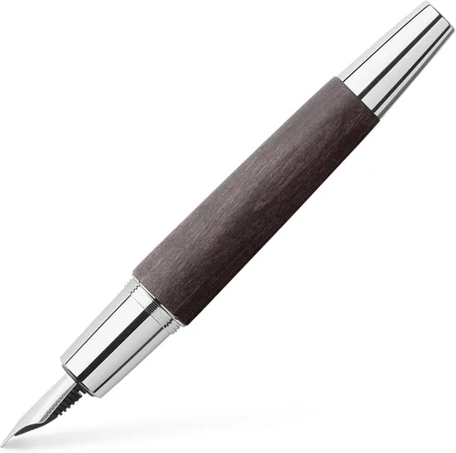 Miniatura 7 de Faber-Castell e-motion - Pluma estilográfica, madera y cromo negro, tamaño mediano Madera de pera negra