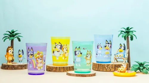 Miniatura 10 de Zak Designs - Juego de vasos de anidación Bluey incluye vasos de plástico duraderos con variedad de ilustraciones, divertidos vasos perfectos