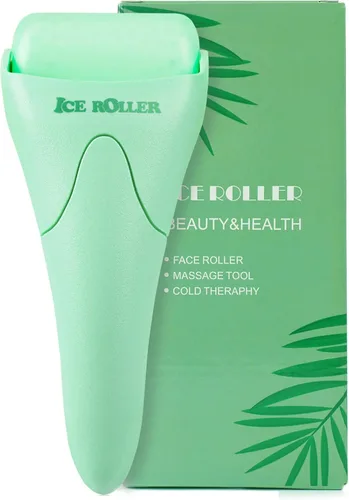 Wonderwin Rodillo de hielo para masaje facial y corporal, rodillo facial para el cuidado de la piel para reducir arrugas e hinchazón, alivio del