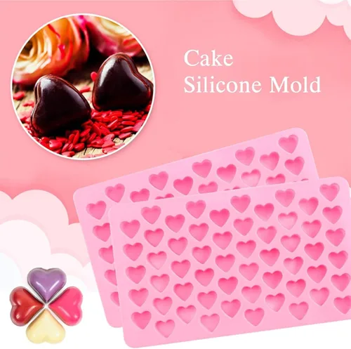 Miniatura 6 de Paquete de 2 moldes de silicona con forma de corazón, antiadherentes, de grado alimenticio, moldes para hornear, moldes reutilizables para dulces