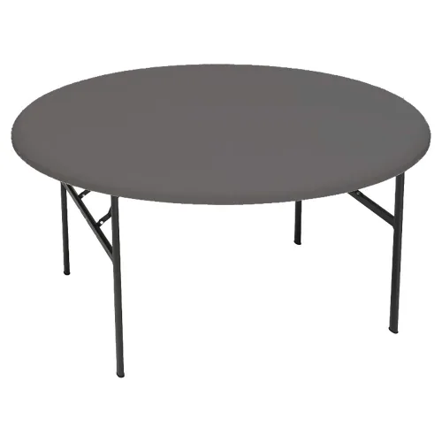 Miniatura 3 de Mesa plegable redonda de grado comercial indestructible Serie Iceberg 1200, de 600 libras de capacidad, Carbón, 1 Carbón vegetal
