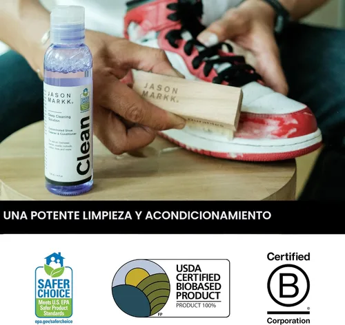 Miniatura 2 de Jason Markk Cuidado de Zapatos y Deportivas, Limpieza de Zapatos, Limpia y Acondiciona Calzado, Púrpura, 8 fl oz (paquete de 1)
