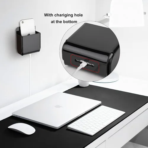 Miniatura 3 de Cosmos Paquete de 2 soportes acrílicos para control remoto, soporte adhesivo de pared, organizador de montaje en pared, caja de almacenamiento