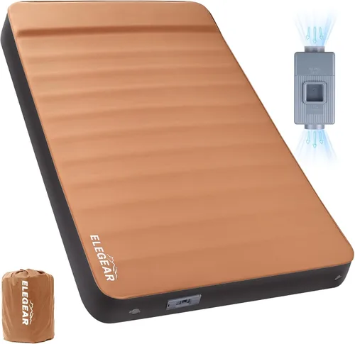 Miniatura 14 de Elegear - Almohadilla de dormir de aire y espuma para acampar, almohadilla de colchón de camping HexaFoam con bomba de pie incorporada, almohadilla