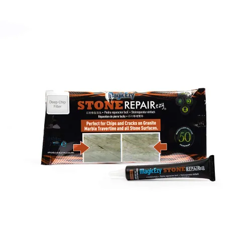 Miniatura 6 de MagicEzy Stone RepairEzy (gris claro): kit de reparación de encimeras y azulejos astillados de mármol, granito y travertino, súper fuerte