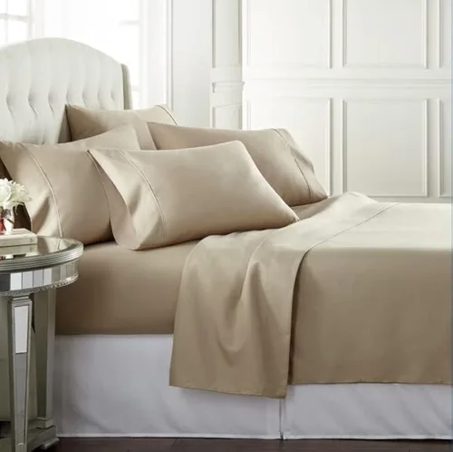Danjor Linens Juego de sábanas de tamaño Queen para personas que duermen con calor, sábanas de alta calidad de hotel con 4 fundas de almohada, 07 -