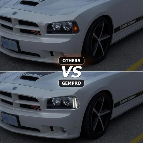 Miniatura 7 de Gempro Luces LED de señalización lateral delantera para Dodge Charger 2006 2007 2008 2009 2010, lámparas de señal de giro de esquina, 2 piezas LED
