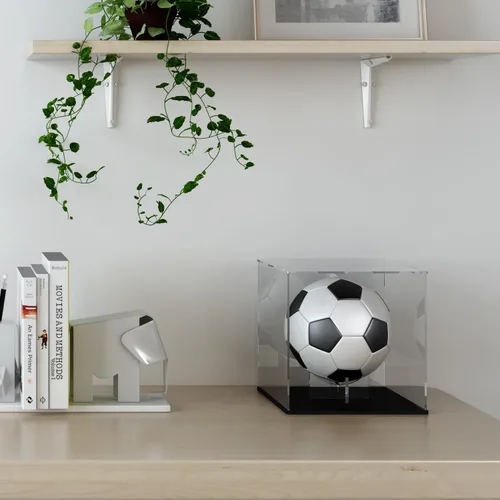 Miniatura 2 de Vitrina para Fútbol Americano con Soporte Elevador, Caja Acrílica para Fútbol Americano de Tamaño Completo, Balonmano, Dodgeball, Almacenamiento