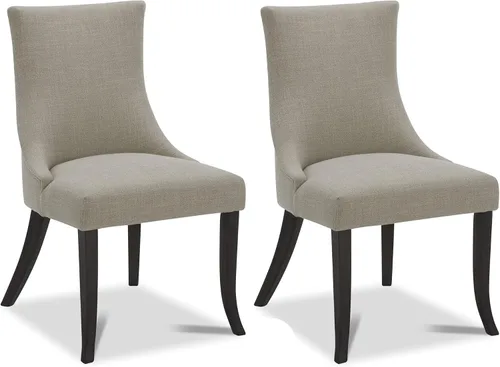 Miniatura 13 de CHITA Sillas de comedor de estilo granjero con ribete de cabezal de clavo, sillas tapizadas de tela con respaldo alto, juego de 2 sillas de comedor
