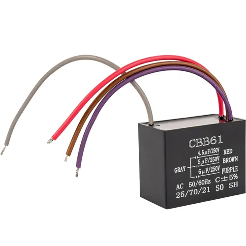 Miniatura 14 de BlueStars - Condensador de ventilador de techo CBB61 4uf+4uf+2.5uf de 5 cables, 250 V/300 V CA, paquete de 1, repuesto para ventilador de techo
