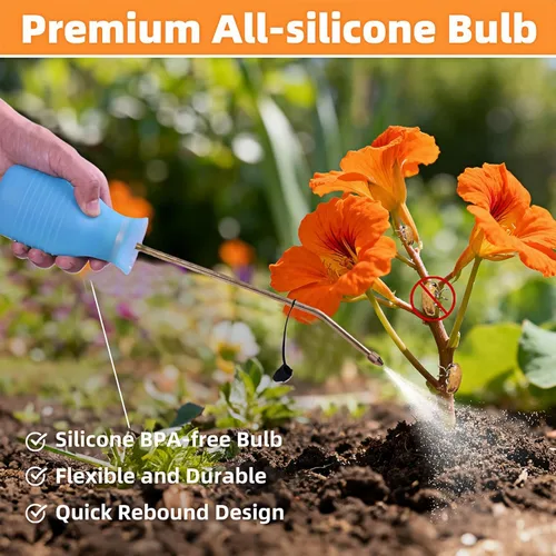 Miniatura 8 de Plumero de tierra de diatomeas, 7.8 fl oz, grande, kit de polvo con tubo largo de cobre y embudo plegable, pulverizador de silicona para interiores