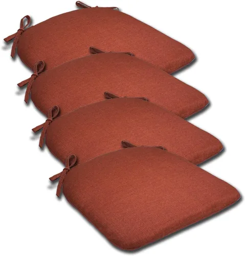 Miniatura 5 de Comfort Classics Juego de 4 cojines de asiento de poliéster hilado de 16 pulgadas de ancho x 17 pulgadas de profundidad x 1.5 pulgadas de alto