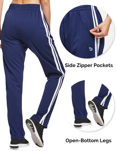 Miniatura 3 de BALEAF Pantalones deportivos para mujer, pantalones deportivos para correr, bolsillos con cremallera, pantalones deportivos para calentar, casuales