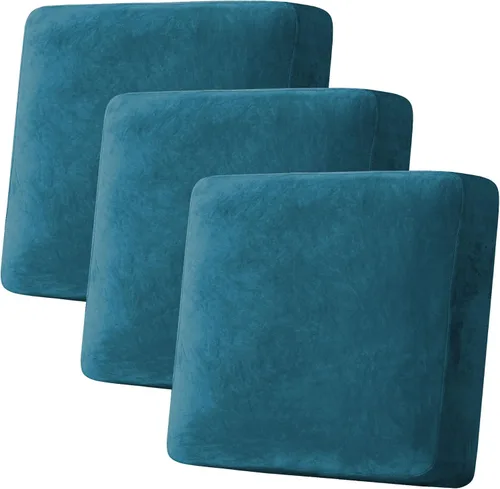 Miniatura 58 de H.VERSAILTEX - Funda de terciopelo elástica y afelpada para protección de cojines de sofá biplaza, silla o sofá, 2 piezas, tamaño grande, color gris