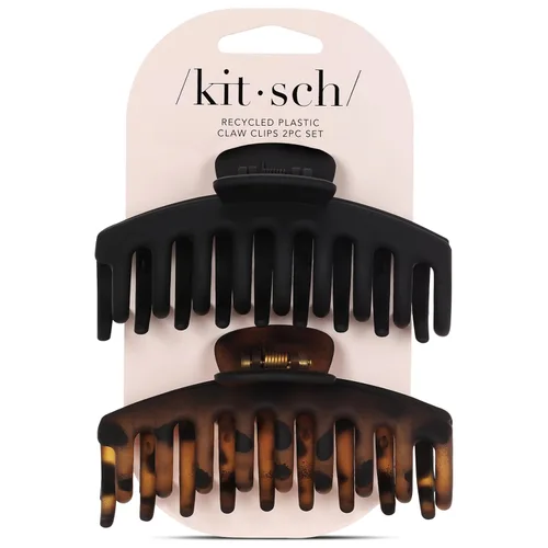 Miniatura 10 de Kitsch Pinzas grandes para el cabello para mujer, pinzas de pelo de moda, plástico mate, fácil agarre, perfectas para uso diario y ocasiones