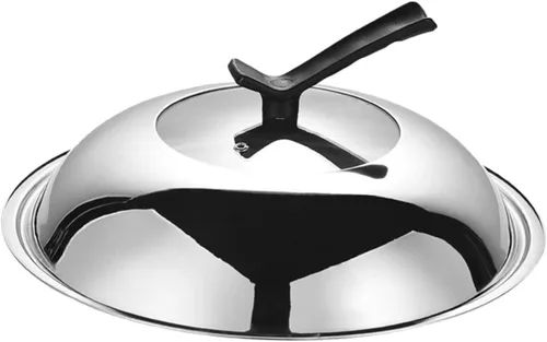 YARNOW Olla de vidrio utensilios de cocina de acero inoxidable cacerola sartenes horno 11.7 pulgadas tapa de cacerola reemplazo universal tapa de