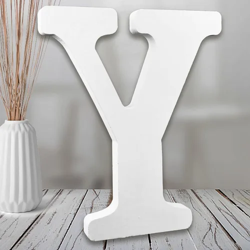 Miniatura 26 de AOCEAN MAGA Letras de madera blanca de 8 pulgadas, letras de madera sin terminar para pared, letras decorativas de pie en rodajas, decoración