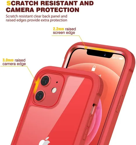 Miniatura 165 de Diaclara Funda diseñada para iPhone 16, mejorada [protección completa de la cámara], carcasa resistente de cuerpo completo con protector de pantalla