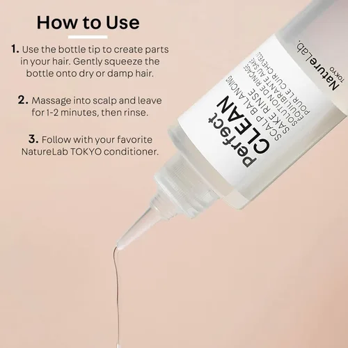 Miniatura 8 de NatureLab.TOKYO Perfect Clean - Exfoliante aclarante para el cuero cabelludo 2 en 1, champú y tratamiento capilar para el cuero cabelludo