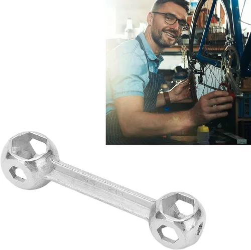 Miniatura 6 de Llave portátil 10 en 1 de 0.236-0.630 in a prueba de herrumbre multi funcional hueso de perro hexagonal llave para reparación de bicicletas