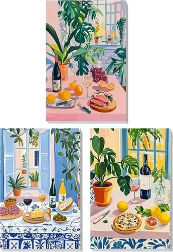 Miniatura 9 de Kit de pintura por números para adultos con marco de madera, kit de pintura por números de flores silvestres para adultos, kit de pintura acrílica