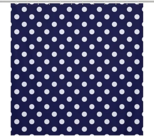 Miniatura 60 de Juego de 3 alfombras de baño con diseño de lunares, color azul aguamarina, antideslizante, con contorno en forma de U y tapa de inodoro