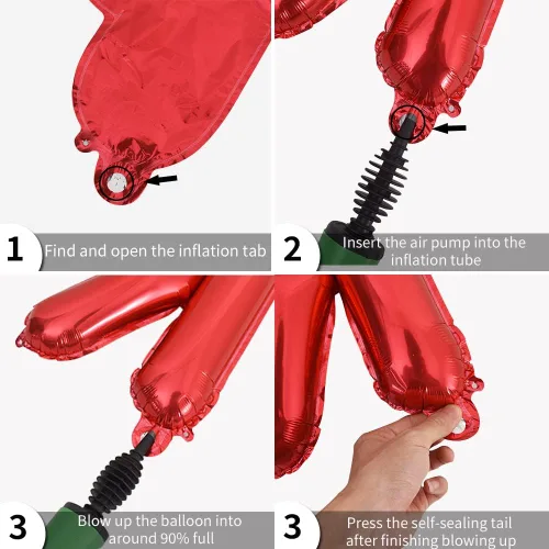 Miniatura 3 de TONIFUL Globos de Letras Rojas Brillantes Grandes de 40 Pulgadas A-Z, Globos Gigantes Jumbo de Helio de Papel de Aluminio Mylar Letra K Grande