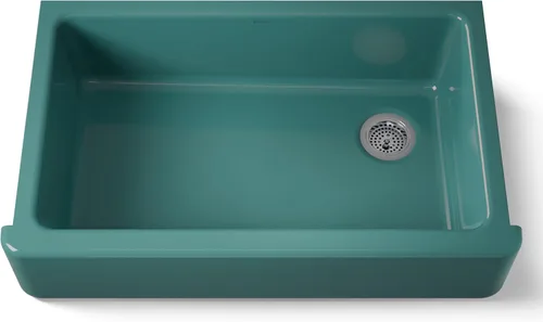 Miniatura 17 de KOHLER Whitehaven® K-6427-42 - Fregadero de cocina empotrado de 35-3/4 pulgadas, autorecortable, Smart Divide, Grande/Mediano con Delantal alto