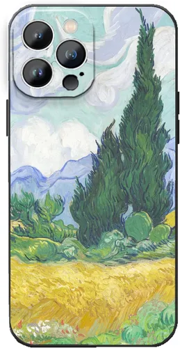Miniatura 14 de Funda para iPhone 13, famosa funda de teléfono artístico, terraza de café por la noche por Vincent Van Gogh, protección de cuerpo completo de TPU