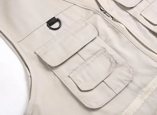 Miniatura 4 de LISUHEPEAL Chaleco de pesca para hombre, verano, trabajo al aire libre, safari, viajes, fotos, chalecos con múltiples bolsillos para hombres
