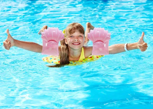 Miniatura 6 de Flotadores de brazo de natación Penta Angel 2 piezas de PVC lindo dibujos animados inflable banda de brazo mangas de flotación tubos inflables