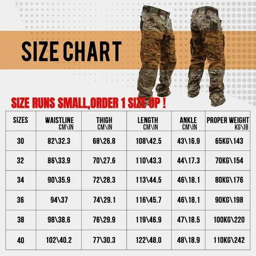 Miniatura 5 de PIONS Pantalones tácticos impermeables para hombre, pantalones de senderismo multifuncionales, rodillera duradera con múltiples bolsillos