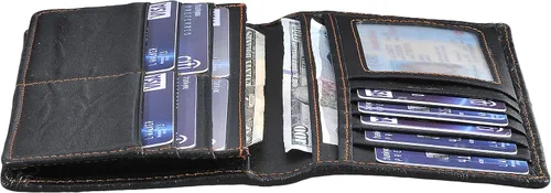 Miniatura 7 de Cartera larga de cuero genuino para mujer