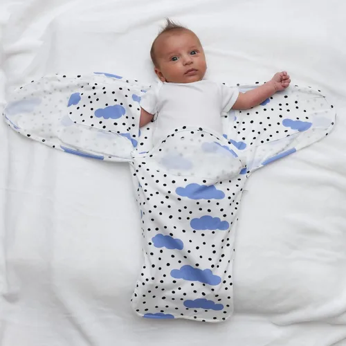 Miniatura 6 de Norani Baby Snugababe Swaddle Pod para recién nacidos – Inserciones seguras de brazo que evitan escape, cierre fácil para cambios de pañales
