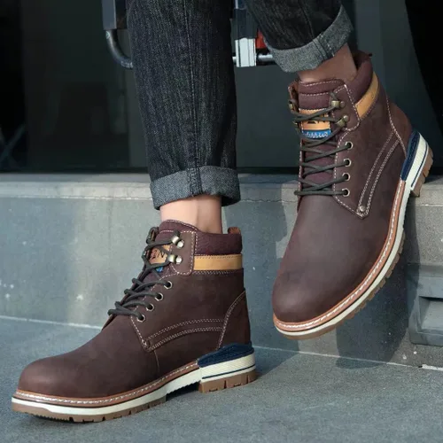 Miniatura 7 de Zapatos de trabajo para hombre, zapatos de vestir Oxford con cordones y suela de goma antideslizante